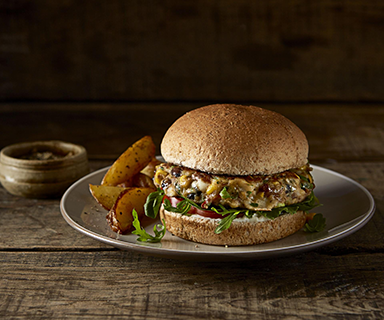 Spiced Bean Burgers with Mozzarella | Recipes | Warburtons