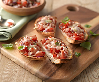 Tomato and Cheese Bruschetta Crusts on Warburtons Weight Watchers White Danish Bread