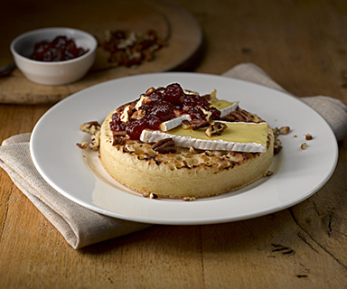 Brie & Cranberry Giant Crumpet | Snack Recipes | Warburtons