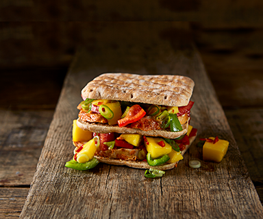 Warburtons Fiery Club Sandwich