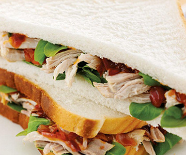 Warburtons Pork and BBQ Sauce Sandwich
