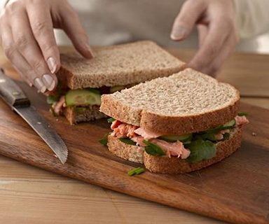 Healthy Salmon Club Sandwich - Warburtons