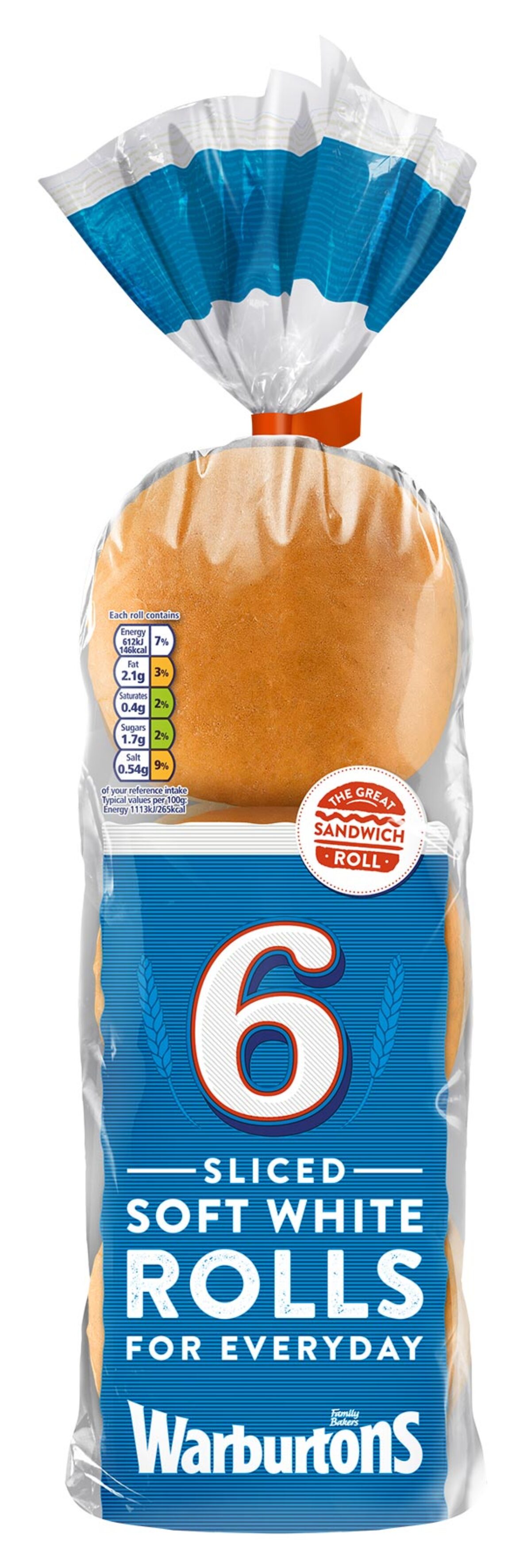 6 Sliced White Rolls White Bread Rolls And Buns Warburtons