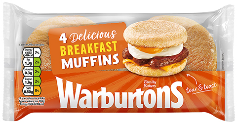 Warburtons 4 Toasting Muffins