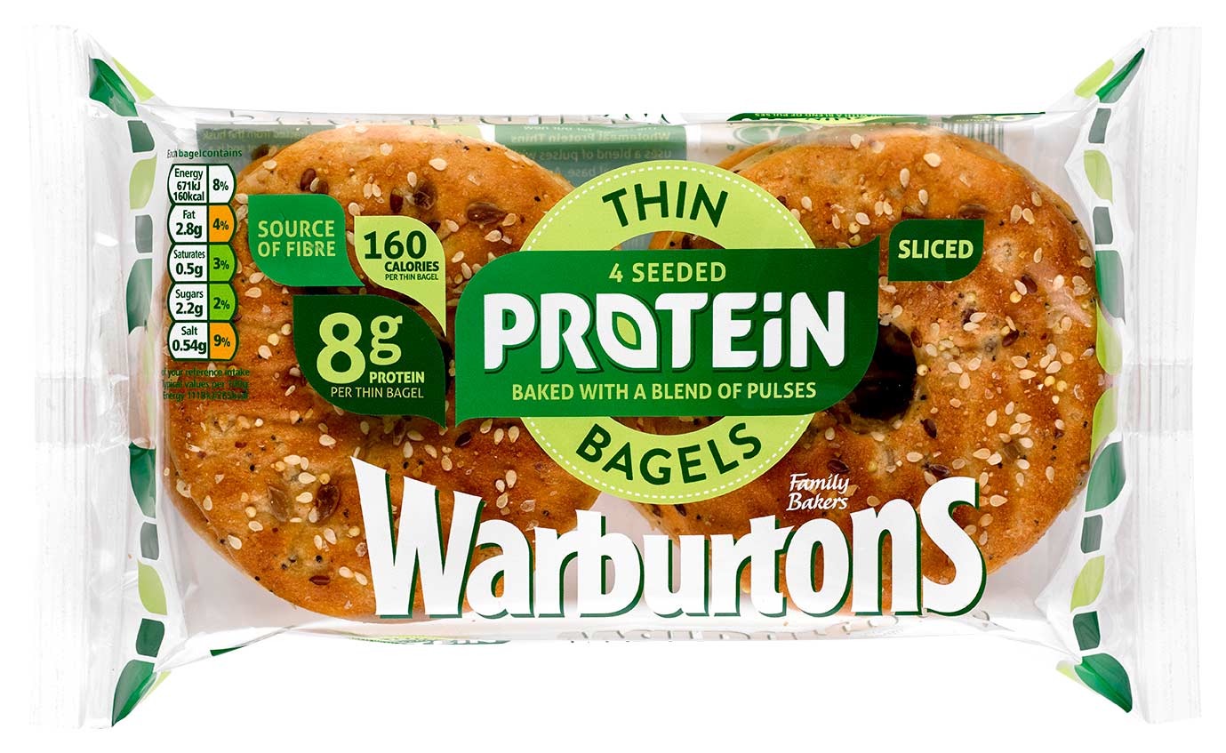 Warburtons 4 Protein Thin Bagels
