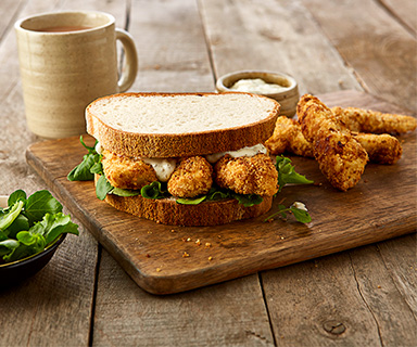 Posh Fish Finger Warburtons Butty