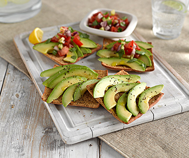 Avocado on Warburtons Toast with Homemade Tomato and Chilli Salsa