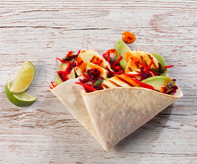 Halloumi, Avocado and Beetroot Slaw Warburtons Wraps