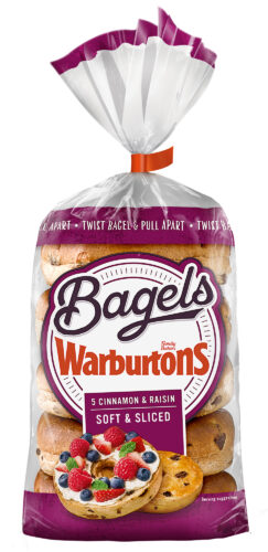 Warburtons 5 Cinnamon and Raisin Bagels