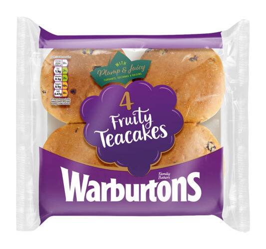 Warburtons 4 Fruity Teacakes