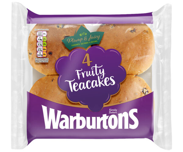 Warburtons 4 Fruity Teacakes