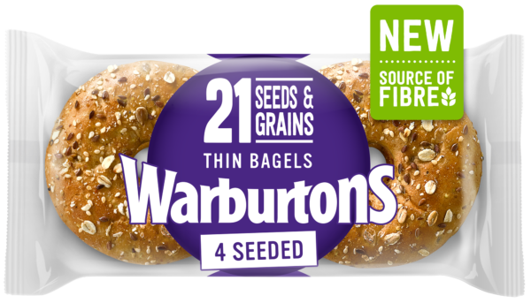 Warburtons 4 Seeds and Grains Thin Bagels