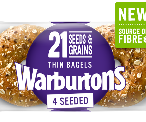Warburtons 4 Seeds and Grains Thin Bagels