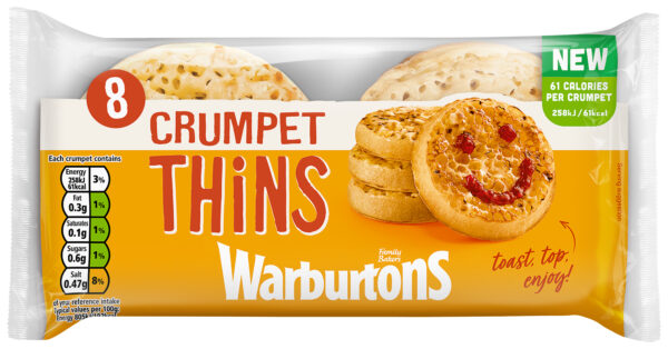 Warburtons 8 Crumpet Thins