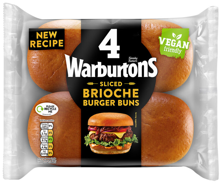 Warburtons 4 Vegan Brioche Buns