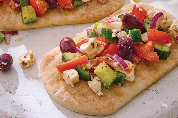 Warburtons Gluten Free Greek Salad Topped Pittas