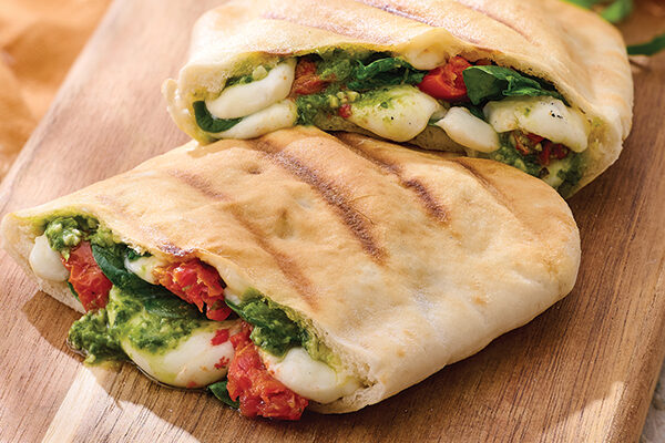 Warburtons Gluten Free Mozzarella and Pesto Grilled Cheese
