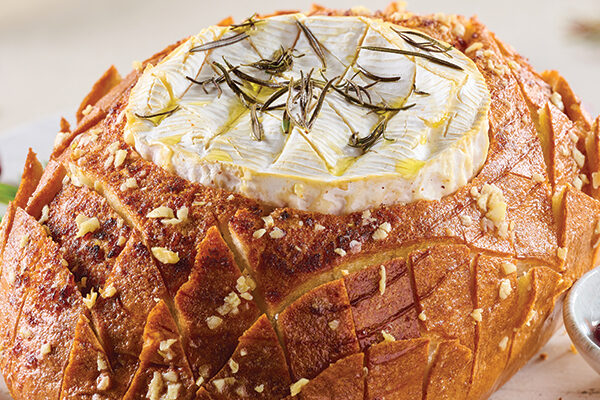 Warburtons Gluten Free Whole Baked Camembert Sharer in a Tiger Loaf