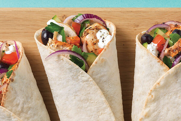 Warburtons Gluten Free Chicken Tzatziki Wraps
