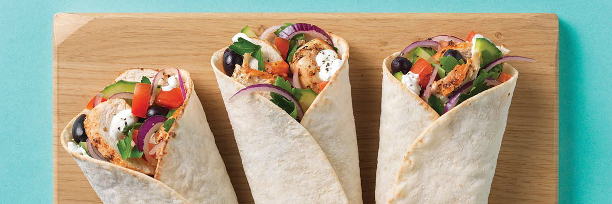 Warburtons Gluten Free Chicken Tzatziki Wraps