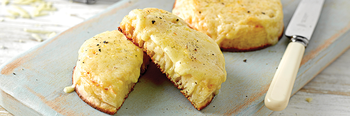 Warburtons Gluten Free Cheddar Cheese on Crumpets