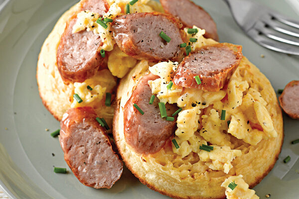 Warburtons Gluten Free Scrambled Egg and Sausage Crumpets