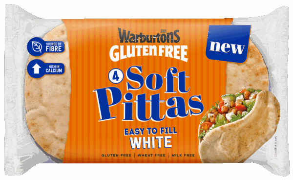 4 Gluten Free Soft White Pittas