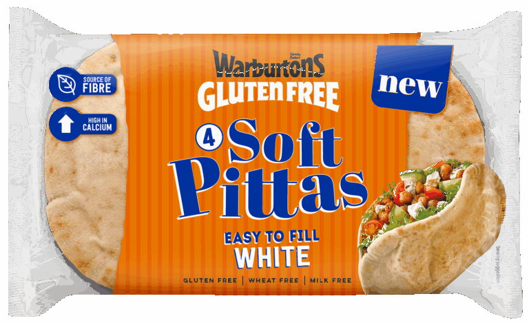 4 Gluten Free Soft White Pittas