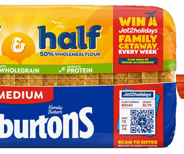 Warburtons Half & Half Medium (800g)