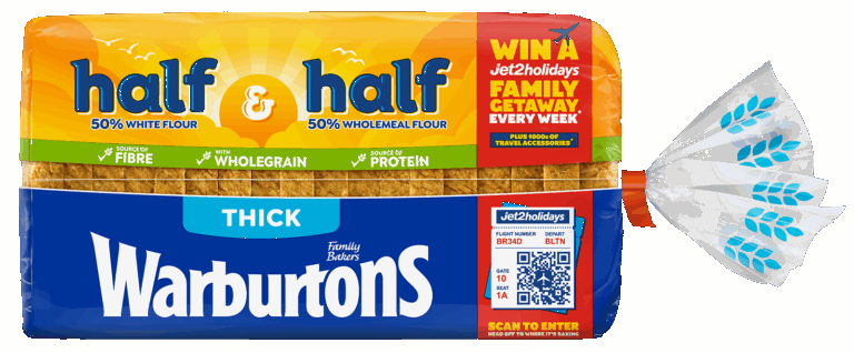 Warburtons Half & Half Thick (800g)